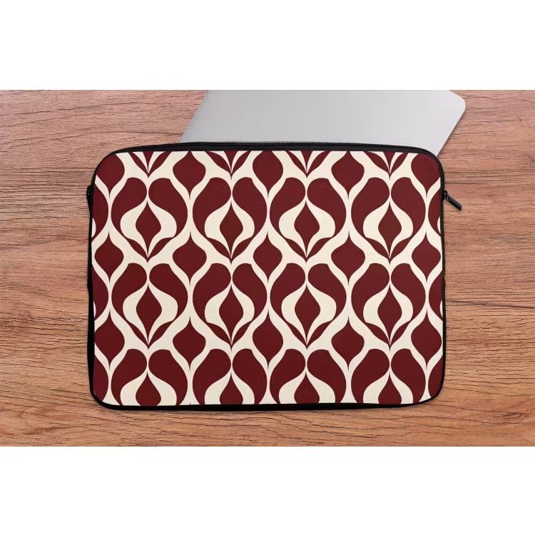 Laptophoes - Rood - Druppelpatroon - Grafisch — 2