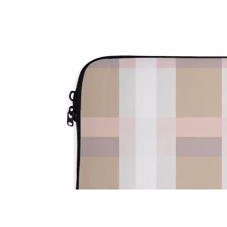 Laptophoes - Ruitpatroon - Aardetinten - Minimalistisch — 6
