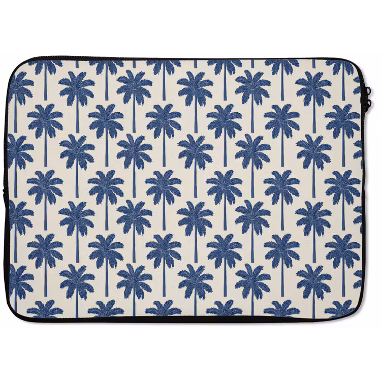 Laptophoes - Symmetrisch - Palm - Blauw — 1