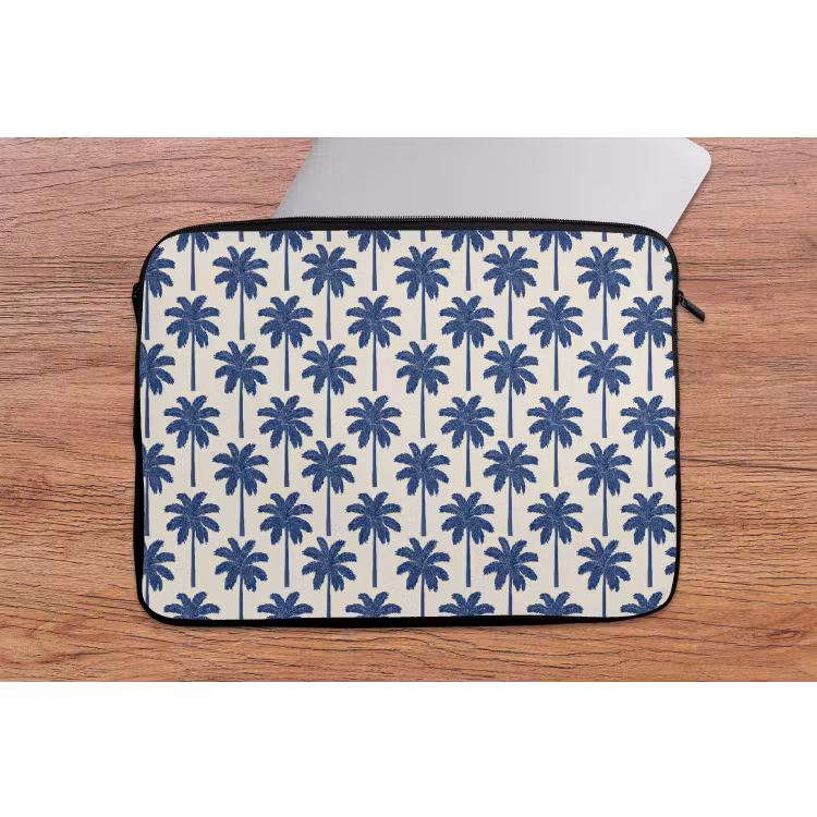 Laptophoes - Symmetrisch - Palm - Blauw — 2