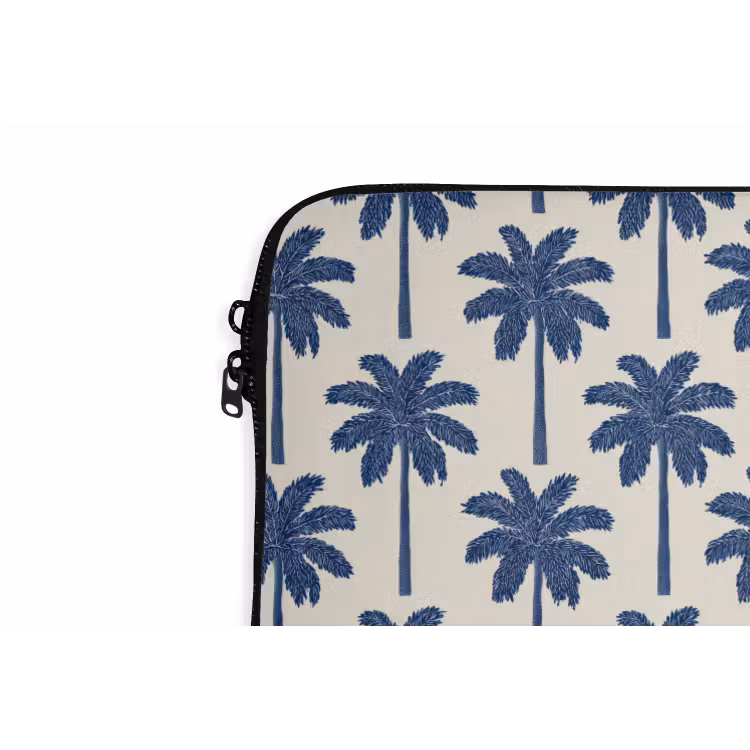 Laptophoes - Symmetrisch - Palm - Blauw — 6
