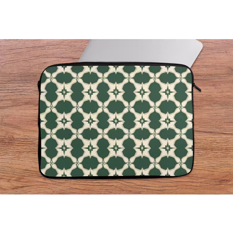 Laptophoes - Tegel - Klassiek - Groen — 2