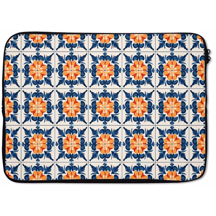 Laptophoes - Traditioneel - Tegel - Oranje — 1