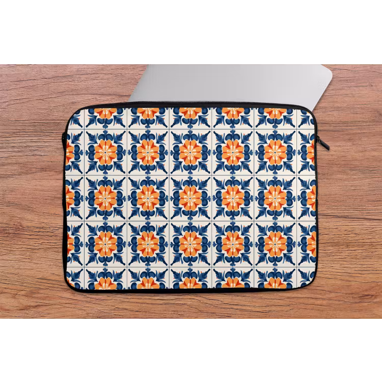 Laptophoes - Traditioneel - Tegel - Oranje — 2