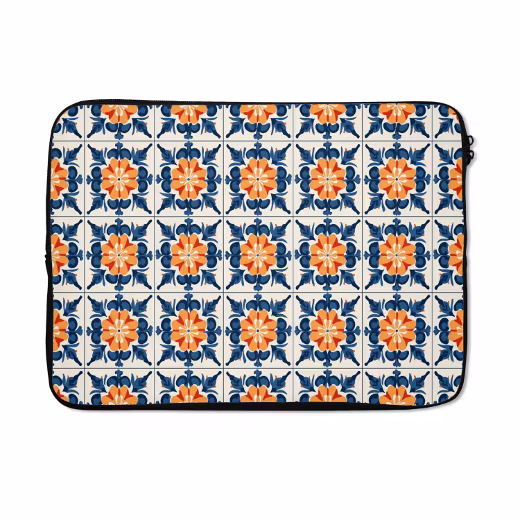 Laptophoes - Traditioneel - Tegel - Oranje — 5