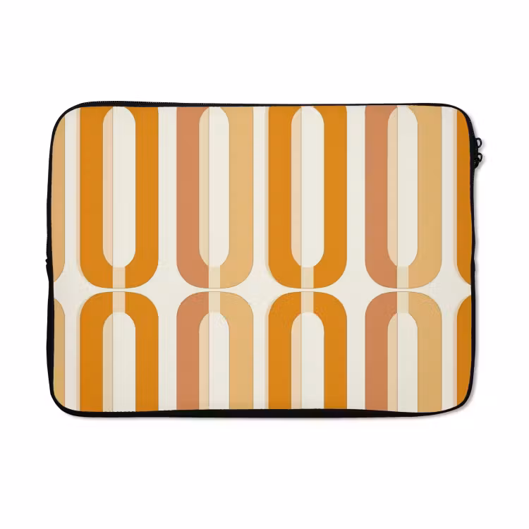Laptophoes - U-vorm - Retro - Oranje — 5