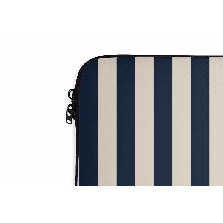 Laptophoes - Verticale strepen - Blauw - Crème — 6
