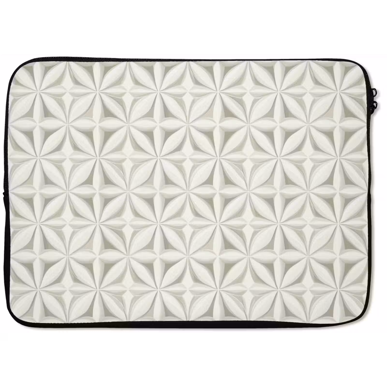 Laptophoes - Abstract - Structuur - Grijs - Wit — 1