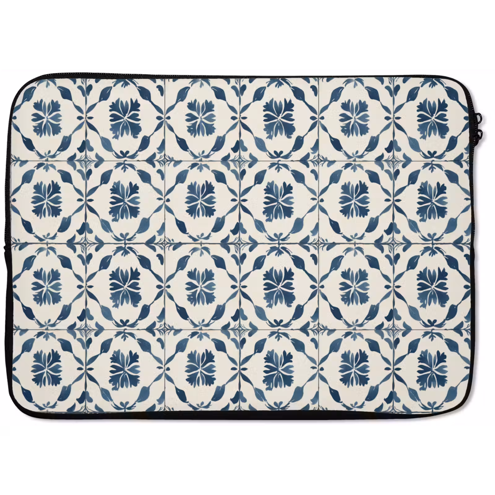 Laptophoes - Grafisch - Tegel - Blauw — 1