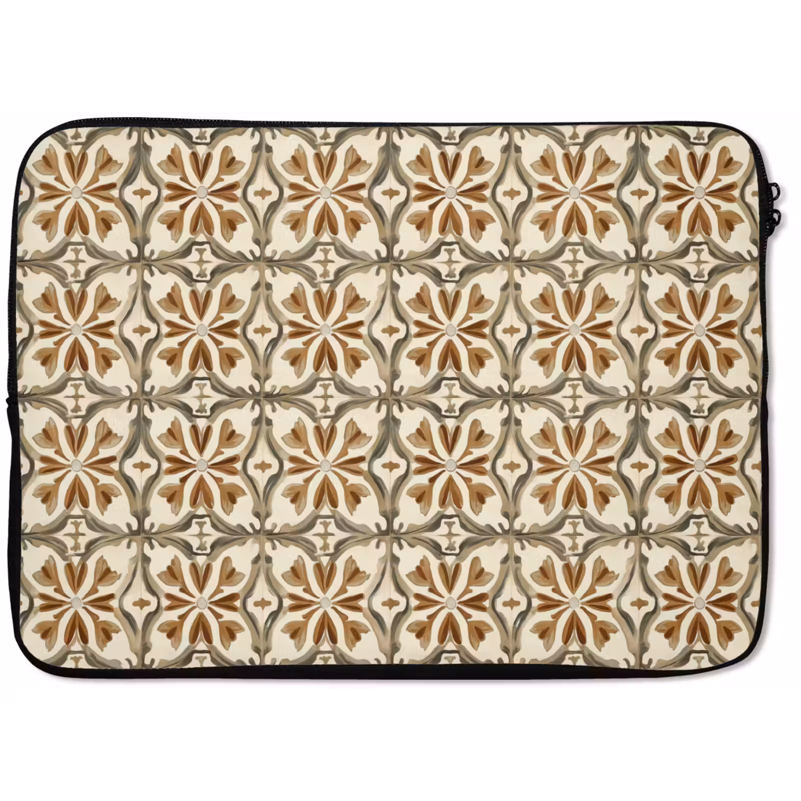 Laptophoes - Siertegel - Patroon - Bruin — 1