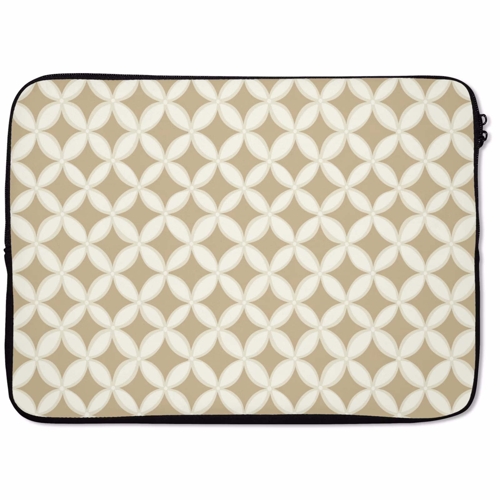 Laptophoes - Symmetrisch - Motief - Beige — 1