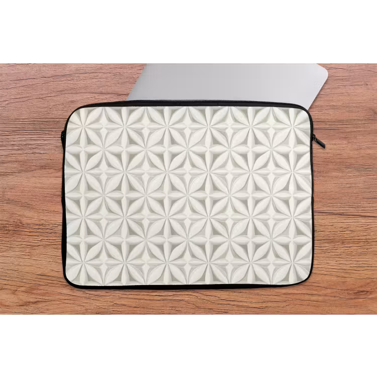 Laptophoes - Abstract - Structuur - Grijs - Wit — 2