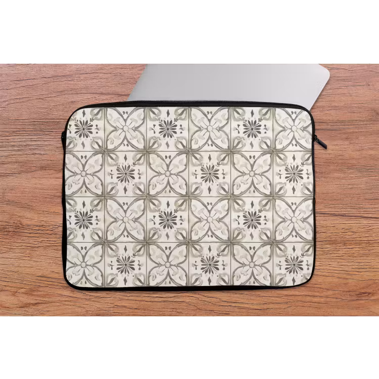 Laptophoes - Antiek - Tegel - Beige — 2