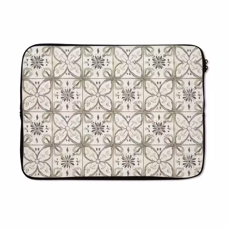 Laptophoes - Antiek - Tegel - Beige — 5