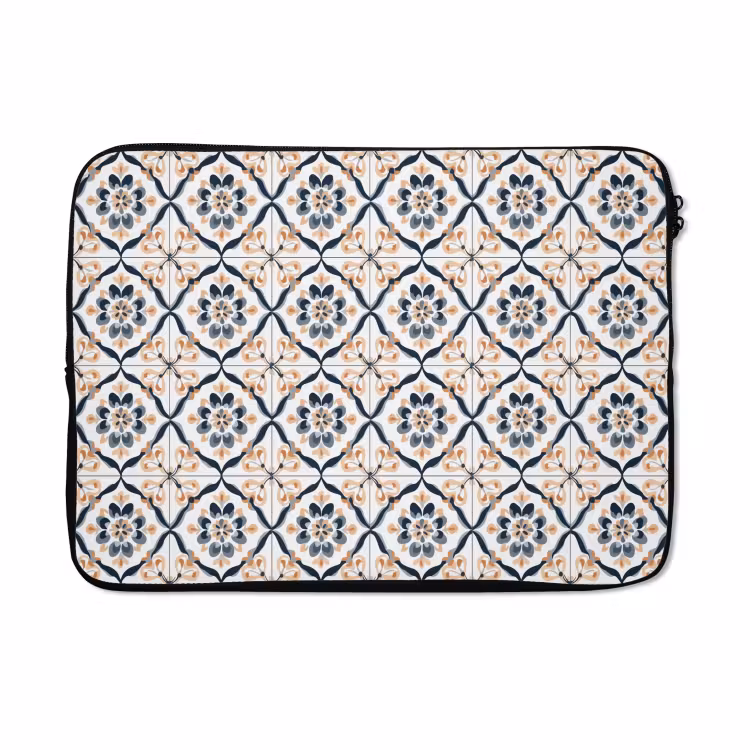Laptophoes - Bladvorm - Patroon - Kleurrijk — 5