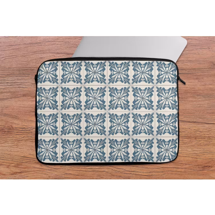 Laptophoes - Dessin - Tegel - Blauw — 2
