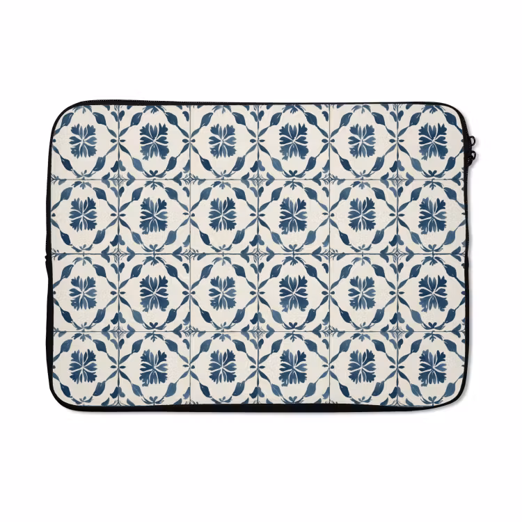 Laptophoes - Grafisch - Tegel - Blauw — 5