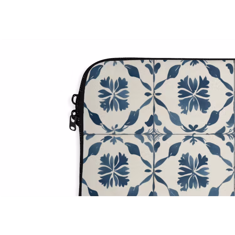 Laptophoes - Grafisch - Tegel - Blauw — 6