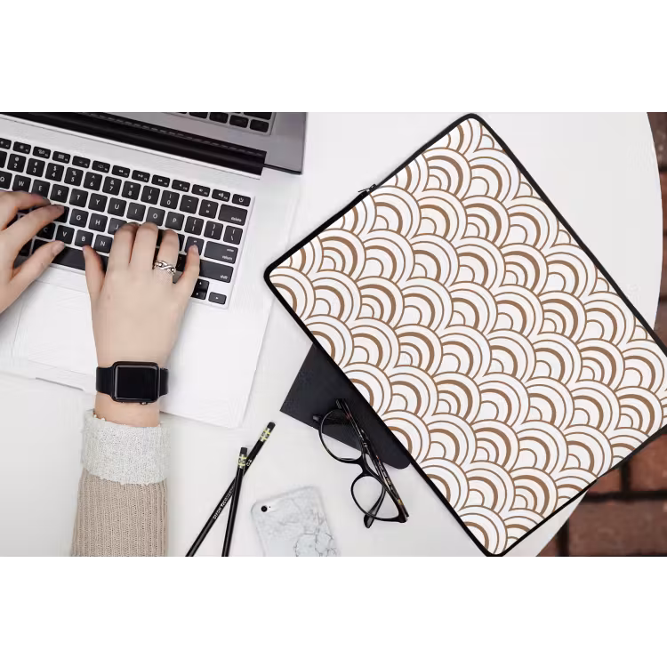 Laptophoes - Klassiek - Motief - Terracotta — 3