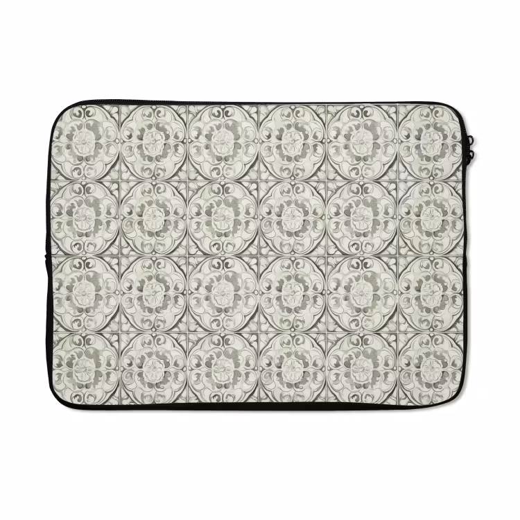Laptophoes - Krulornament - Tegel - Groen — 5