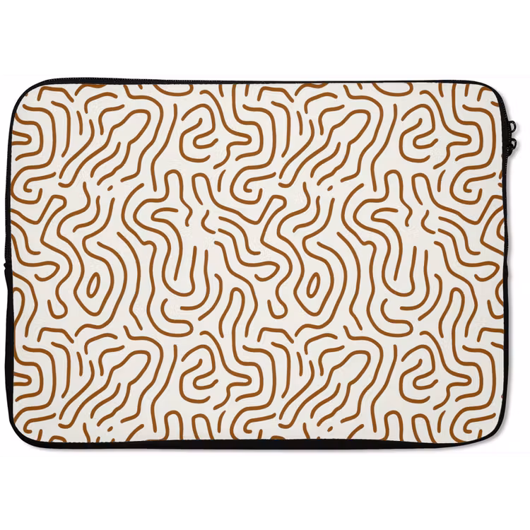 Laptophoes - Minimalistisch - Patroon - Terracotta — 1