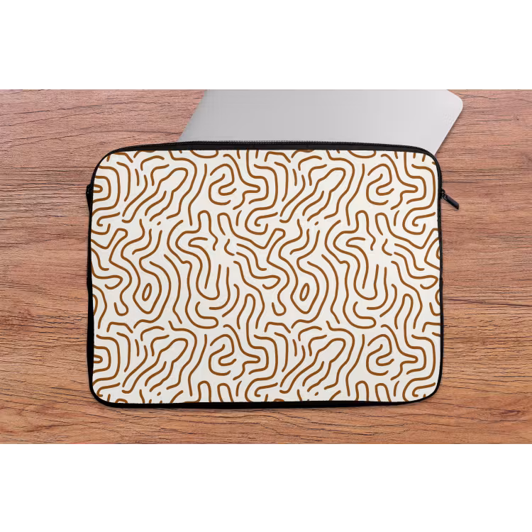 Laptophoes - Minimalistisch - Patroon - Terracotta — 2