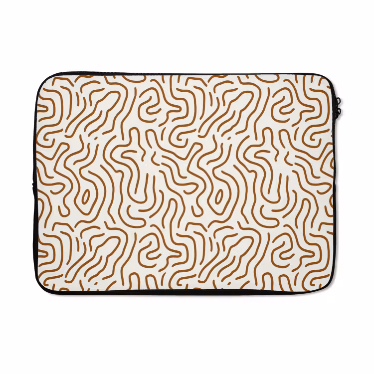 Laptophoes - Minimalistisch - Patroon - Terracotta — 5