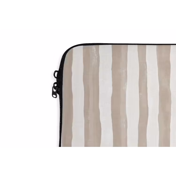 Laptophoes - Minimalistisch - Strepen - Beige — 6