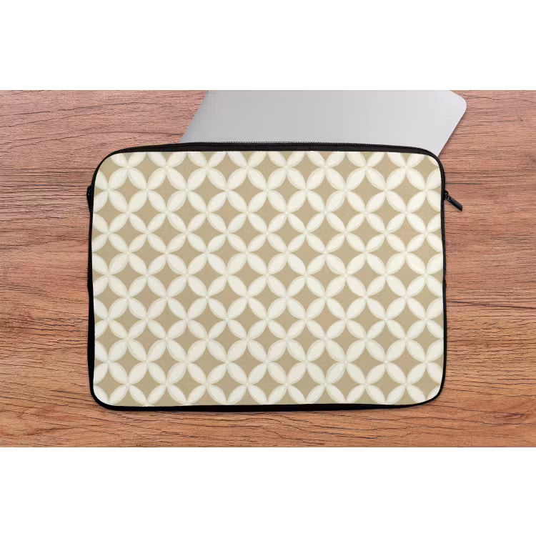 Laptophoes - Symmetrisch - Motief - Beige — 2