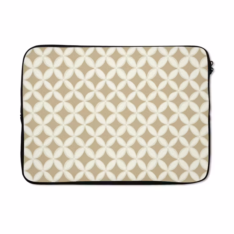 Laptophoes - Symmetrisch - Motief - Beige — 5