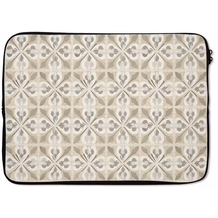 Laptophoes - Tegel - Motief - Beige — 1