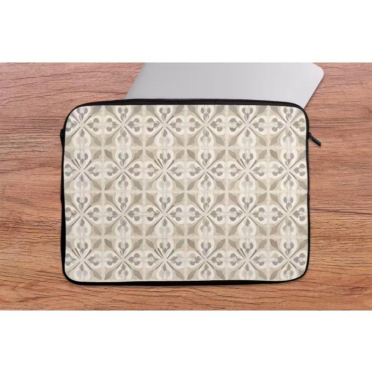 Laptophoes - Tegel - Motief - Beige — 2