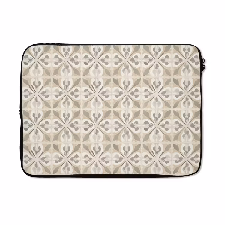 Laptophoes - Tegel - Motief - Beige — 5