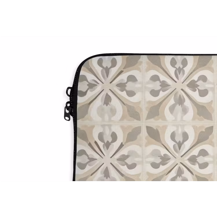 Laptophoes - Tegel - Motief - Beige — 6