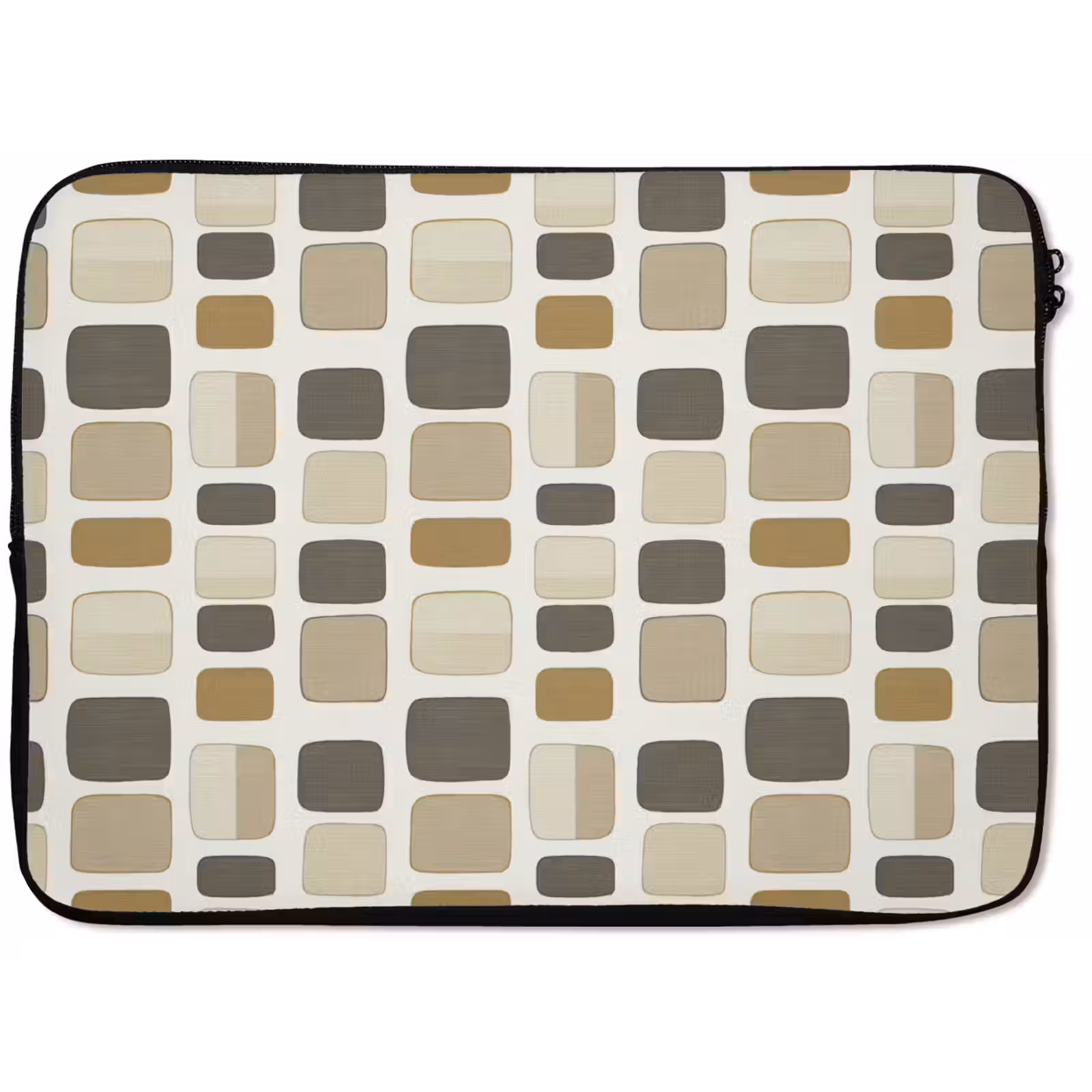 Laptophoes - Blokken - Vintage - Grijs — 1