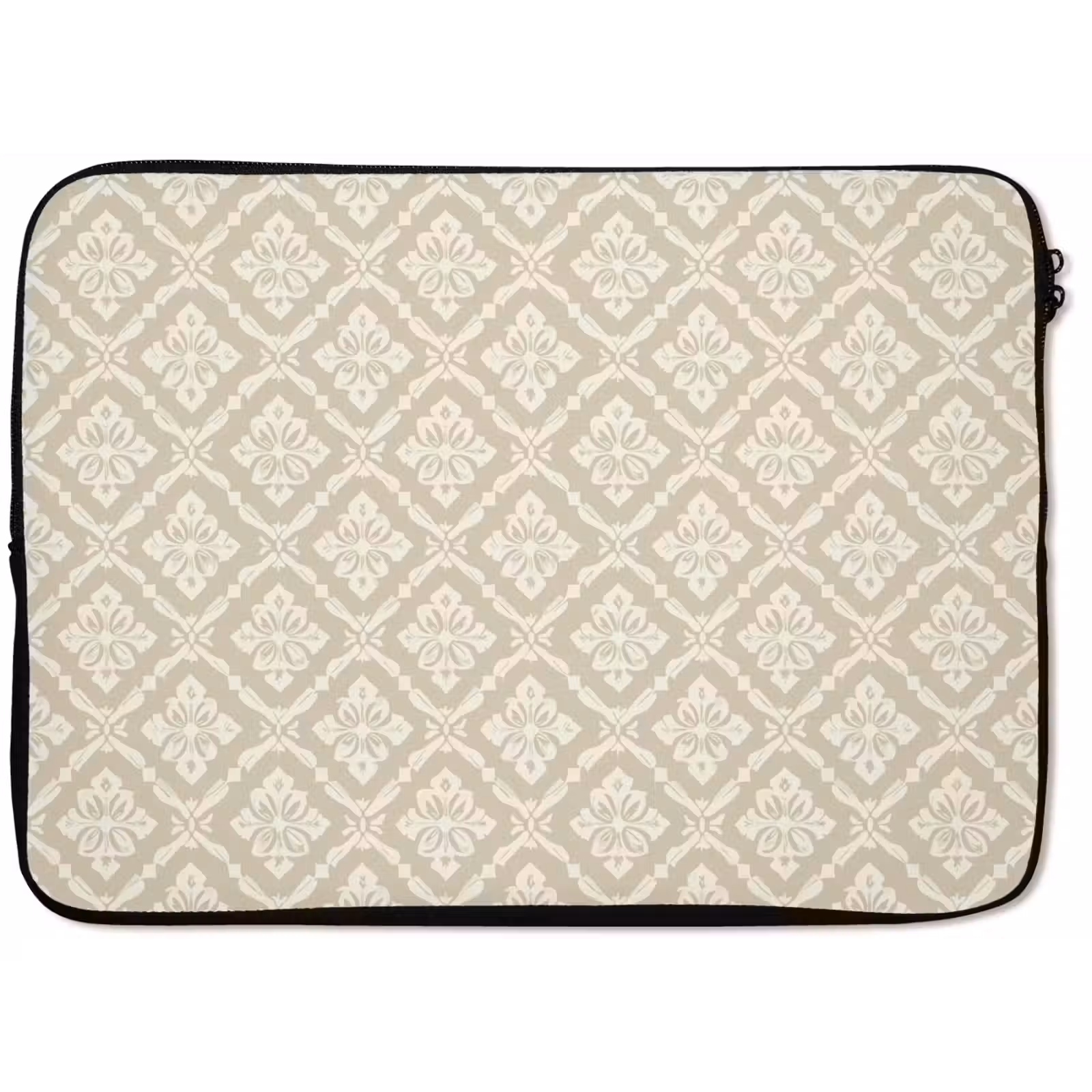 Laptophoes - Floraal - Ornament - Beige — 1