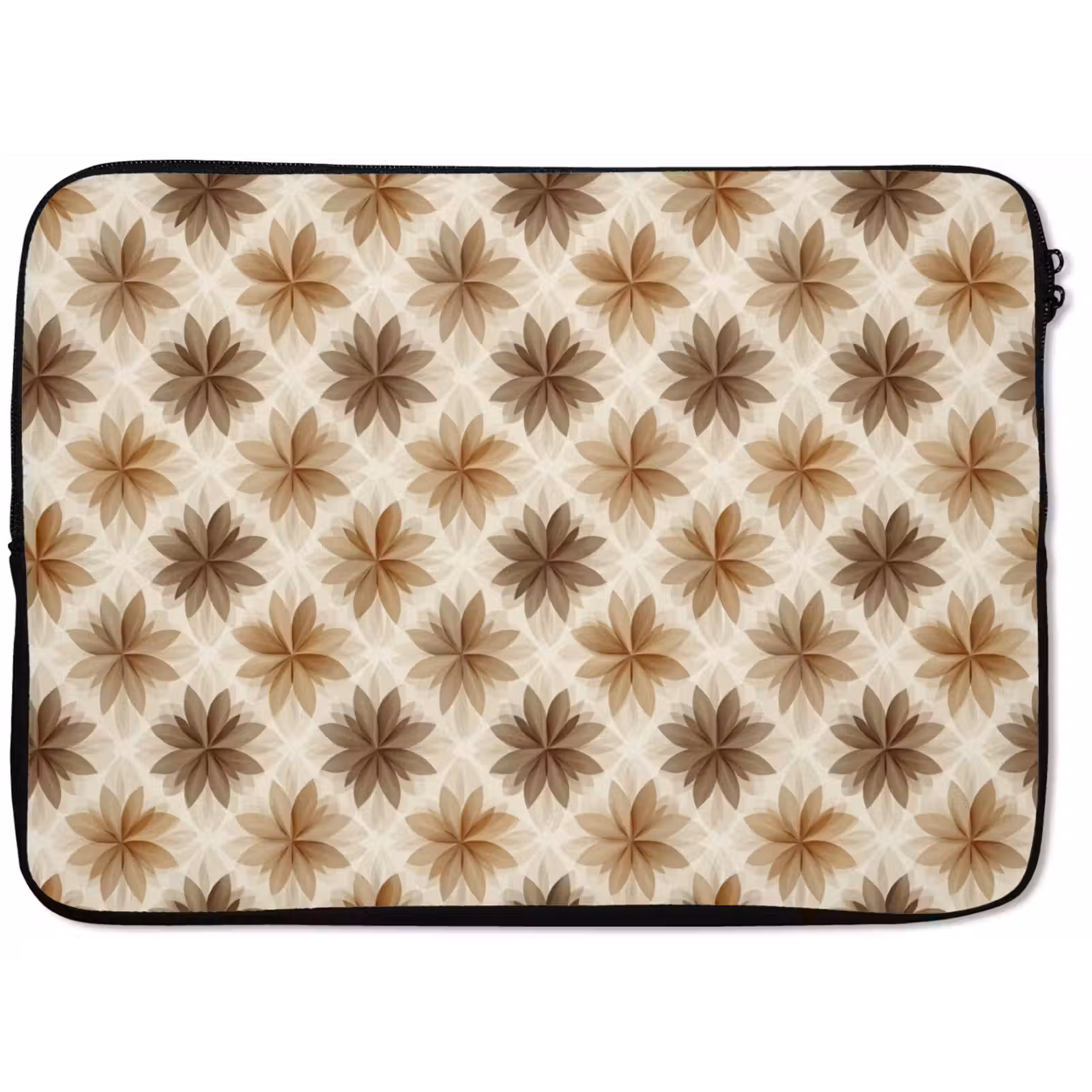 Laptophoes - Geografisch - Patroon - Bruin — 1