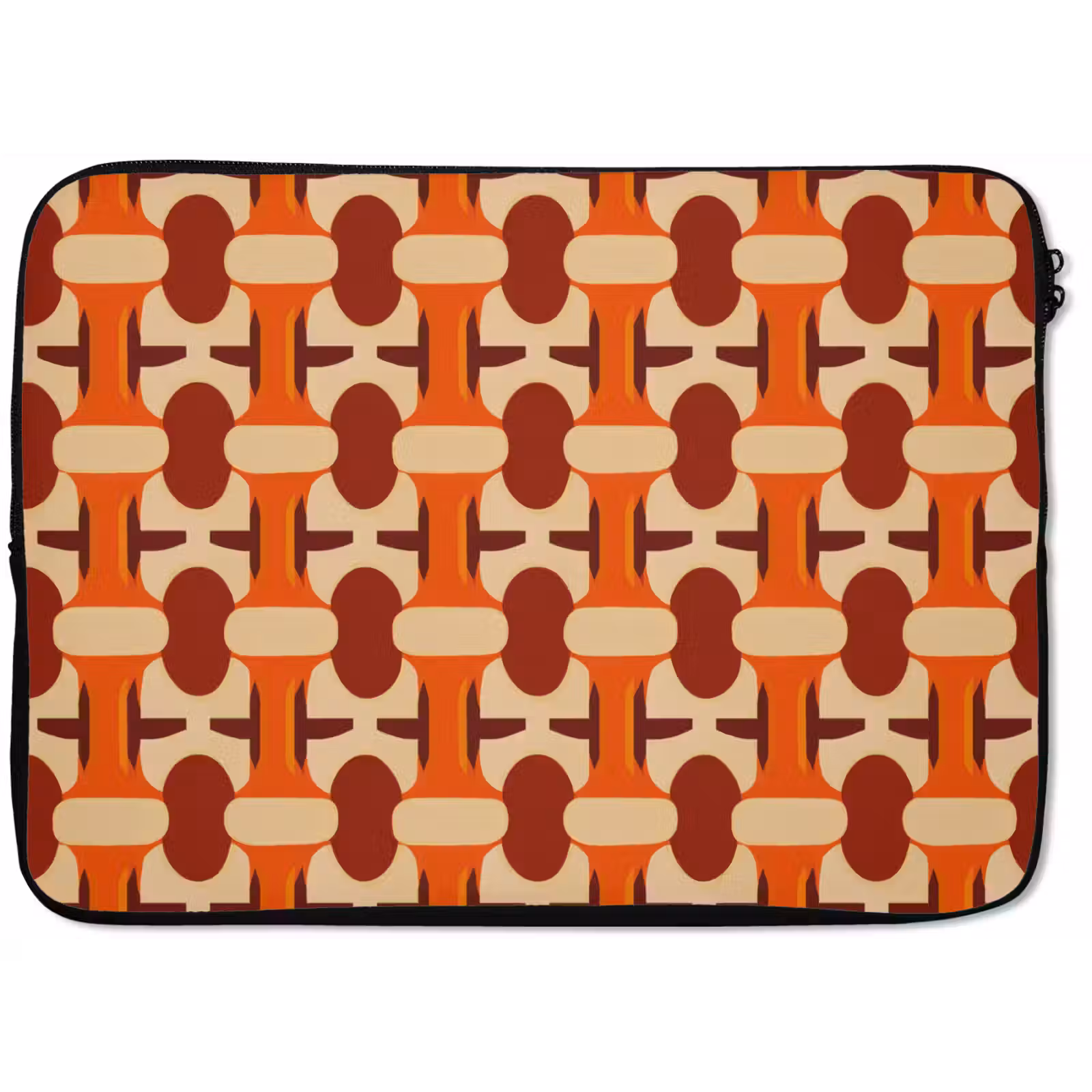 Laptophoes - Geometrisch - Retro - Oranje — 1