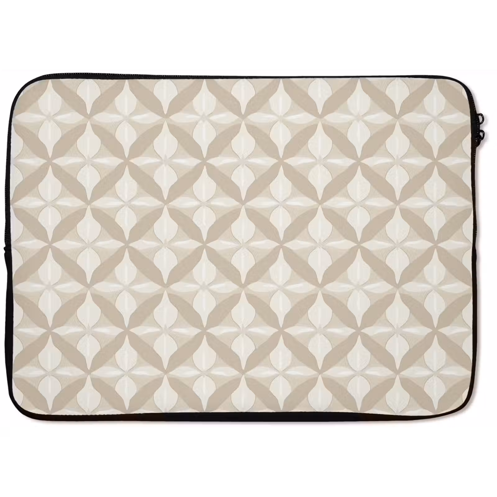Laptophoes - Patroon - Klassiek - Beige — 1