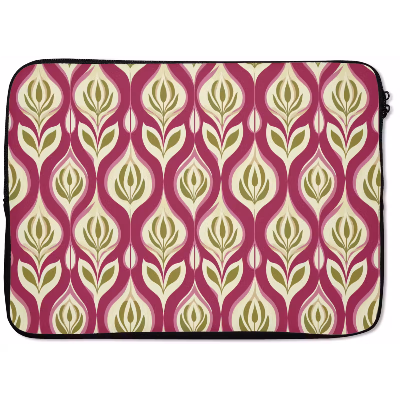 Laptophoes - Retro - Floraal - Paars — 1