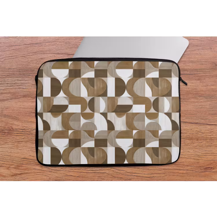 Laptophoes - Abstract - Retro - Bruin — 2