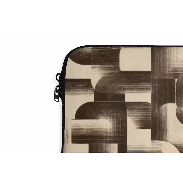 Laptophoes - Abstract - Retro - Zwart — 6