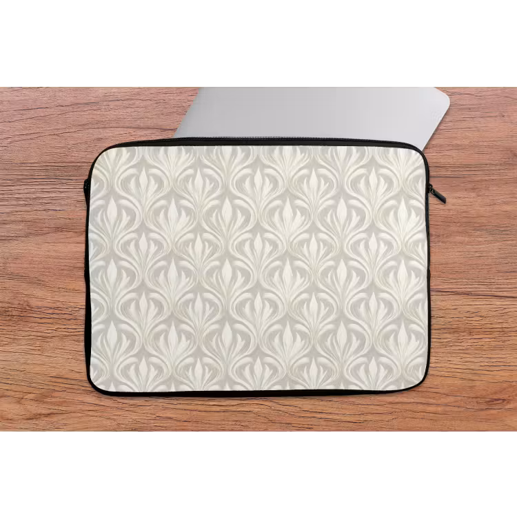 Laptophoes - Barok - Patroon - Beige — 2