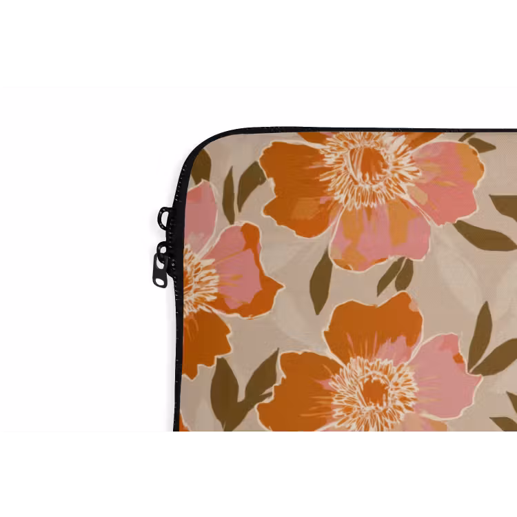 Laptophoes - Bloemen - Motief - Retro — 6