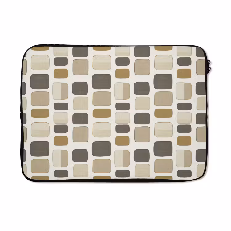 Laptophoes - Blokken - Vintage - Grijs — 5