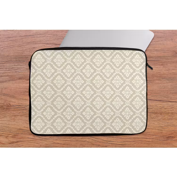 Laptophoes - Floraal - Ornament - Beige — 2