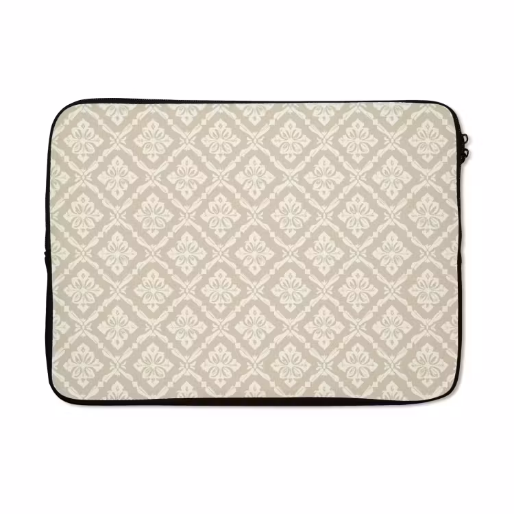 Laptophoes - Floraal - Ornament - Beige — 5