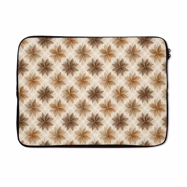 Laptophoes - Geografisch - Patroon - Bruin — 5