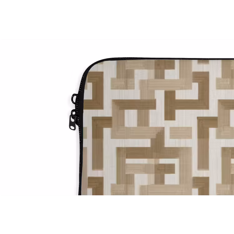 Laptophoes - Geometrisch - Retro - Bruin — 6