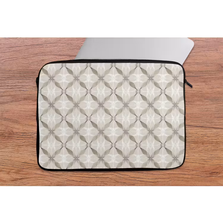 Laptophoes - Grafisch - Patroon - Grijs — 2